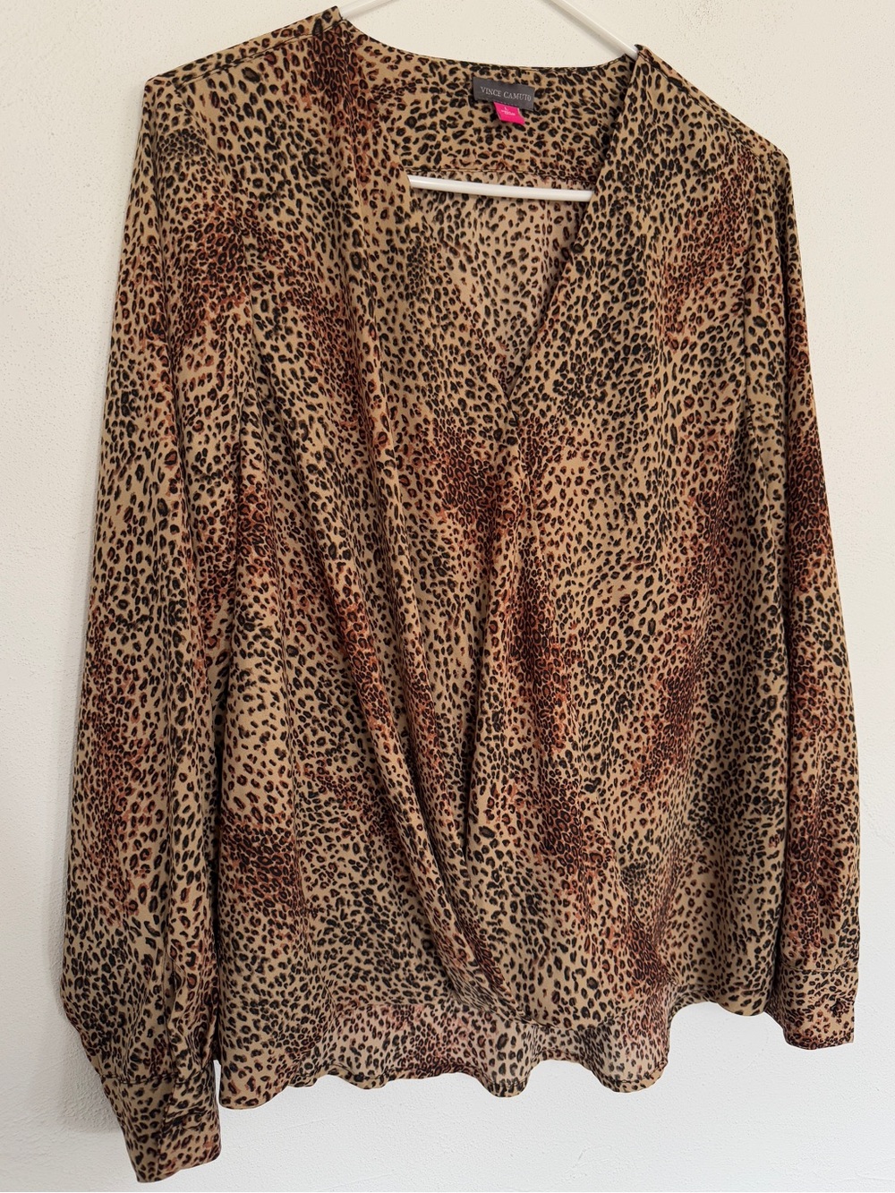 Leopard Print Long Sleeve Blouse